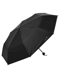 Guarda-chuva SORANI para sol e chuva com proteção UV (FPU 50+) - Resistente ao vento - Preto (58 cm)