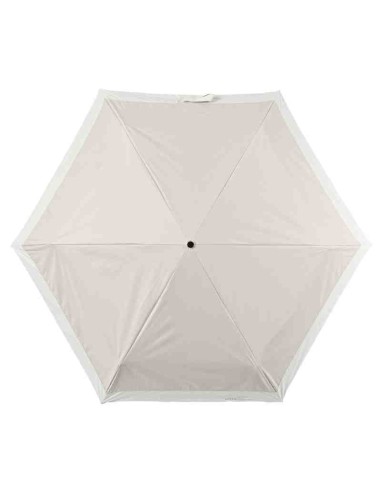 Guarda-chuva SORANI para sol e chuva com proteção UV (FPU 50+) - Bicolor bege e branco (58 cm)