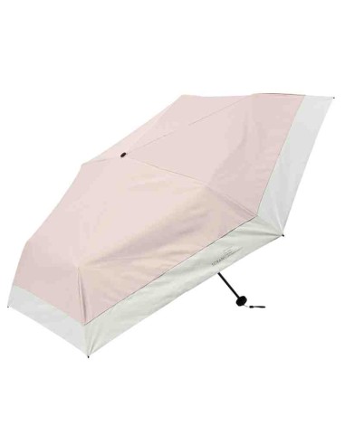 Guarda-chuva SORANI para sol e chuva com proteção UV (FPU 50+) - Bicolor rosa e branco (58 cm)