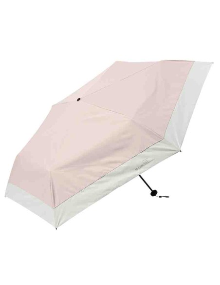 Guarda-chuva SORANI para sol e chuva com proteção UV (FPU 50+) - Bicolor rosa e branco (58 cm)