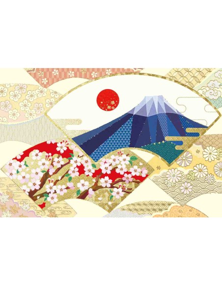 Chikyu Greetings - Cartão japonês - Leque tradicional