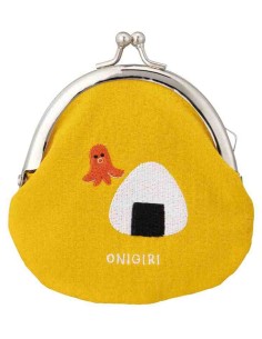 Decole - Porta-moedas bordado com fecho de metal - Onigiri