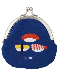 Decole - Porta-moedas bordado com fecho de metal - Sushi