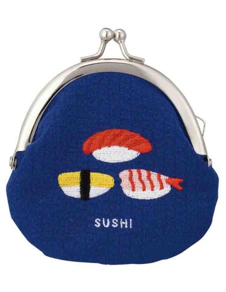 Decole - Porta-moedas bordado com fecho de metal - Sushi