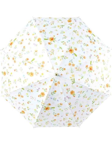 Guarda-chuva comprido para sol e chuva com 100% de proteção contra a luz - Flores (55 cm)