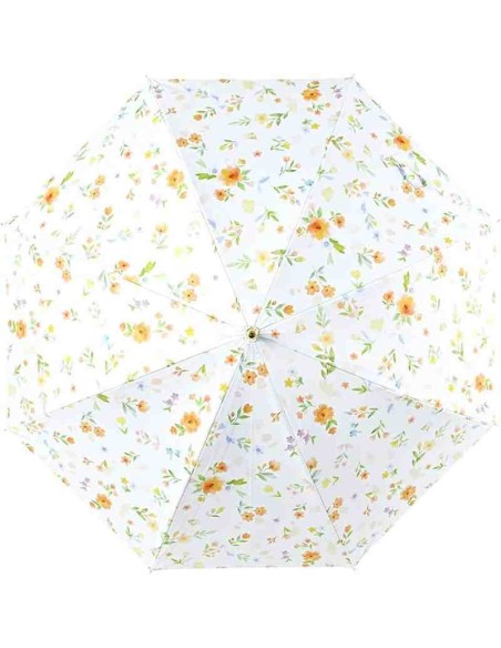 Guarda-chuva comprido para sol e chuva com 100% de proteção contra a luz - Flores (55 cm)