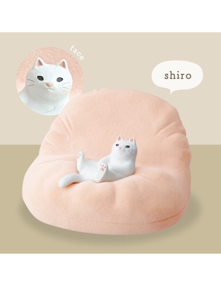 Decole - Suporte para smartphone "Gato relaxado" - Gato branco