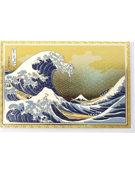 Chikyu Greetings - Cartão japonês - A Grande Onda de Kanagawa