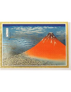 Chikyu Greetings - Cartão japonês - Fuji Vermelho de Hokusai