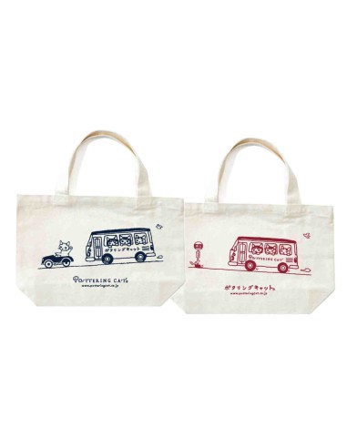 Pottering Cat - Tote Bag de Lona (Tamanho S) - Leisurely Bus