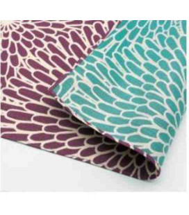 Yamada Seni Musubi - Pañuelo japonés - Crisantemo-Reversible (púrpura y azul)- 100% Algodón