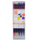 Akashiya Watercolor Brush Pen Sai 5 Colors Set (Autumn)
