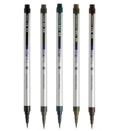 SAI ThinLINE Extra Fine Brush Pen 5 earth-tone...