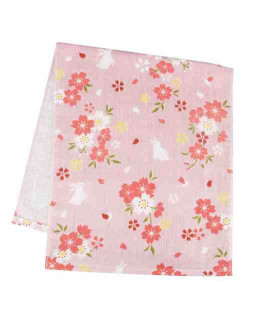 Toalla japonesa tenugui Kurochiku (Kyoto)- Modelo Hanamiusagi