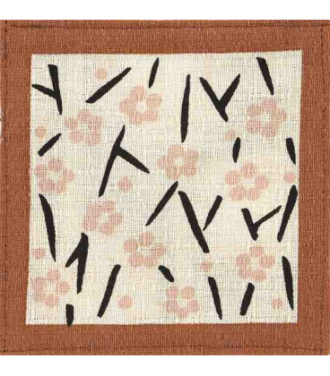 Posavasos reversible Kurochiku (Kyoto)- Modelo: Yumemachigusaume kuro